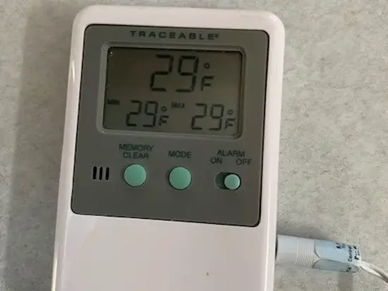 Thermostat at 29