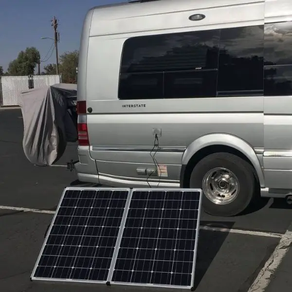solar panels outside of RV