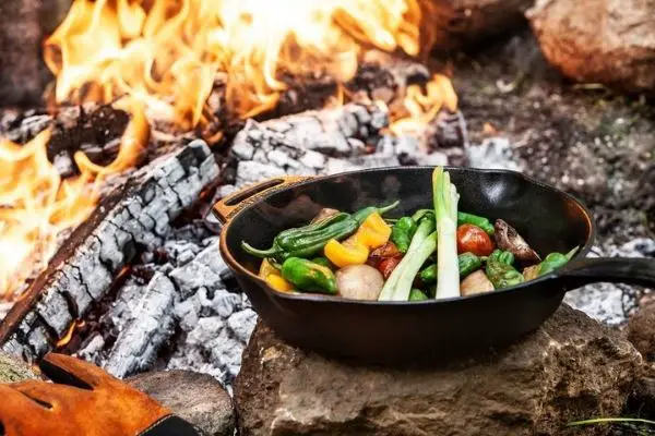 Taking advantage of the fire pit to season my cast iron pans for tomorrow's  camping feast. : r/castiron