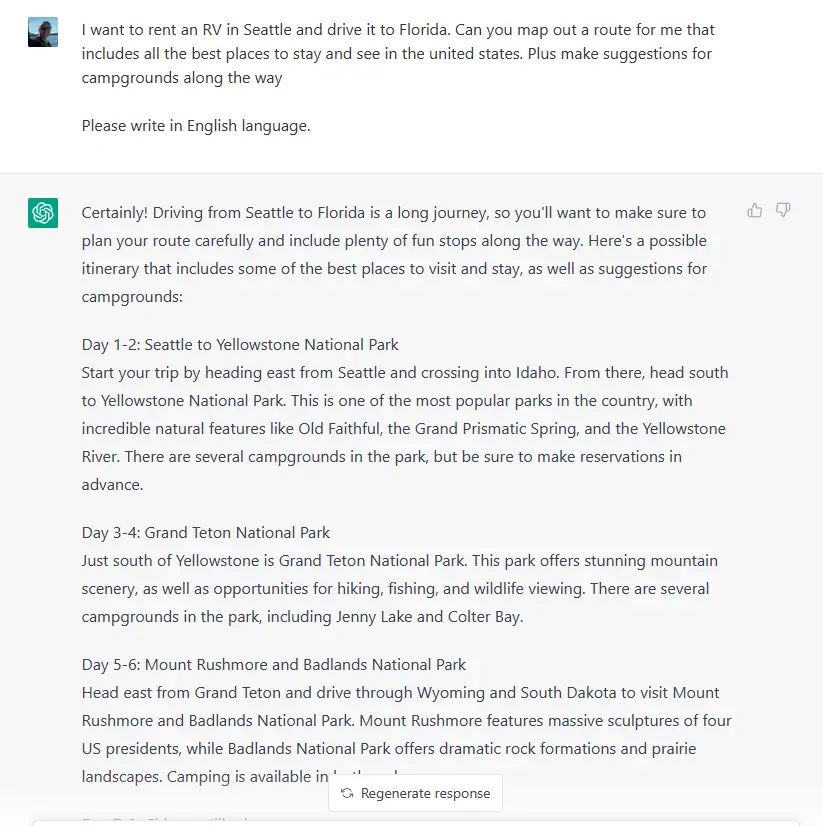 The Smart RVing Experience: How ChatGPT (AI) Can Make Your Next Trip More Convenient 1